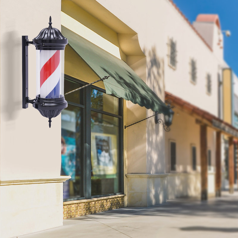 1-Light Barber Shop Rotating Sign Light (Red White Blue)