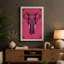 Elephant Heraldic Art Deco - Wrapped Canvas-104225332-104225340