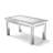 Oneka 63" Glass Top Dining Table Crystal Diamond Inlay