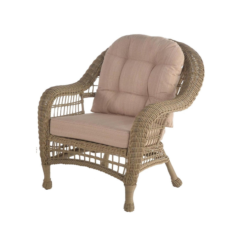 Chaise de patio avec coussin pour jardin d’extérieur Simpson