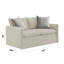 Upendo Pattern Fabric, Beige Yakety Yak Sand & Beige Linen 3PCS Living Room Set