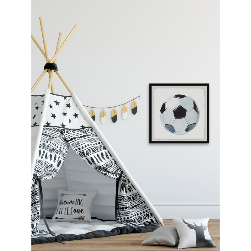 « football ball », art encadré Comanche, H 32 po x l 32 po x P 1,5 po