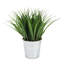 Herbe artificielle en pot en métal