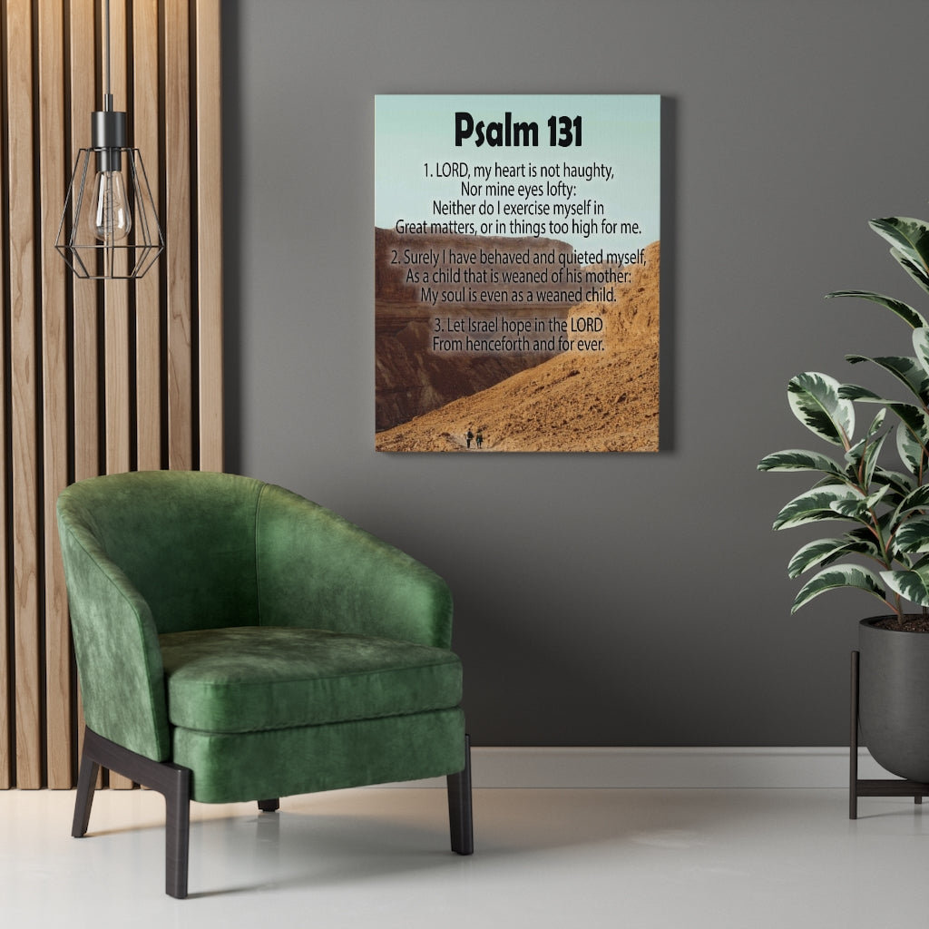 Heart Not Haughty Psalm 131 - Wrapped Canvas Typography