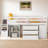 Jesska Low Loft Bed with Freestanding Desk, Storage Stairs, Dresser and Bookcase-459839827-459839837