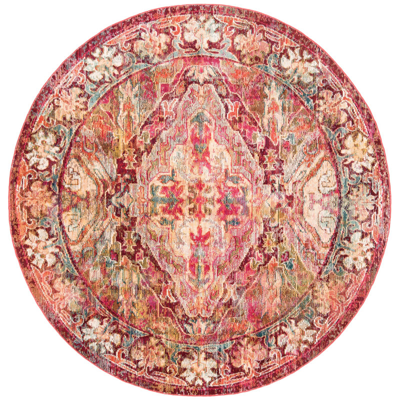 Lavine Crystal Performance Oriental Rug, Round 7'