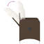 Chaise de jardin inclinable PE rotin, acier thermolaqué moyen-371046882-371046880