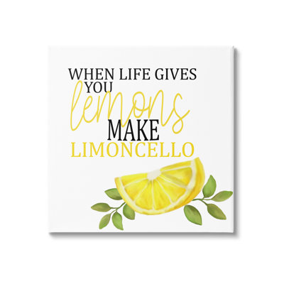 «Funny Lemons To Limoncello On Canvas» par Kim Allen, reproduction