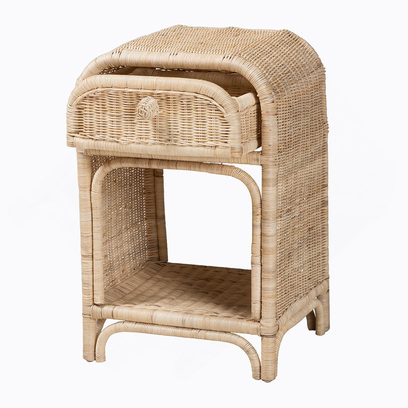 Table de chevet avec un tiroir et une tablette