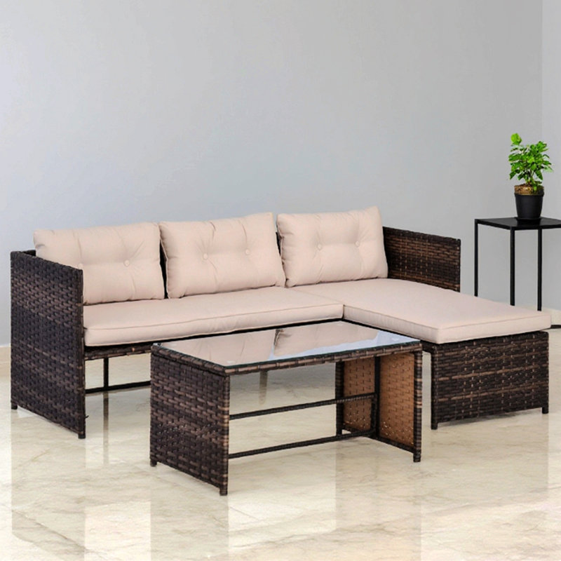 Patio Furniture Set, Rattan Outdoor Sofa Set