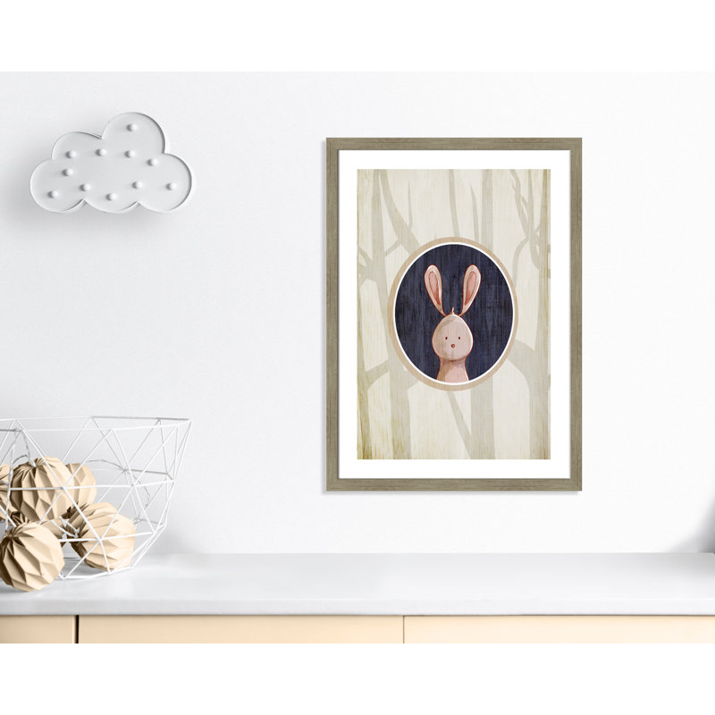 Forrest Amimals Forest Animals 4 Paper Print, 34.5" H x 24.5" W x 0.6" D, Grey Barnwood Flat Framed