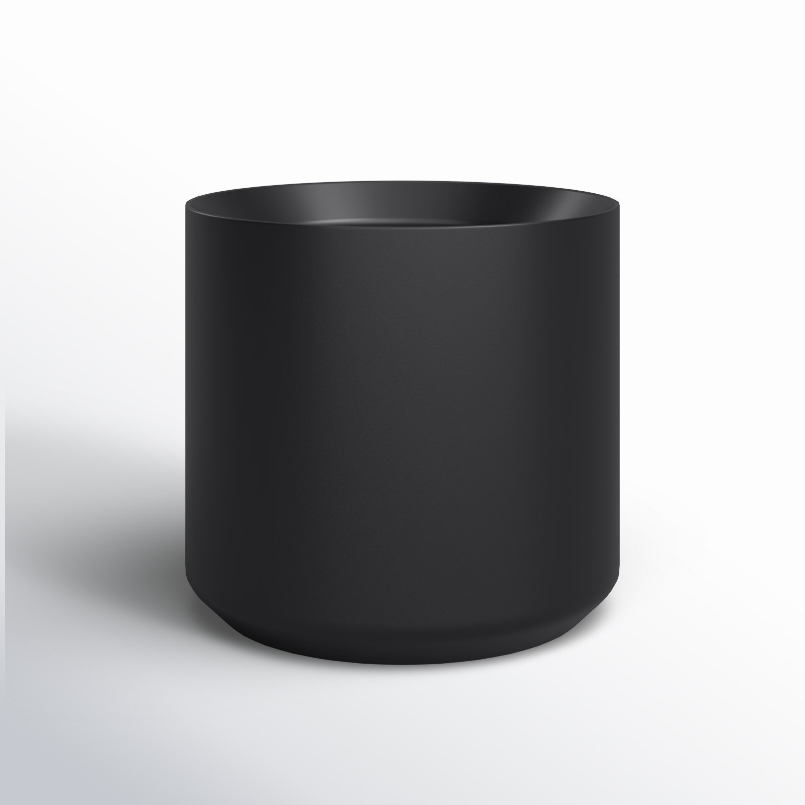 Parsons Ceramic Pot Planter, Black, 6.75" H x 7" W x 7" D