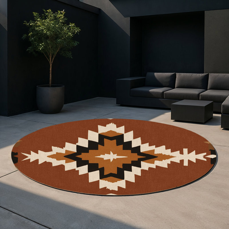 Tapis intérieur et extérieur Clay Horizons, Rond 5 pi