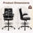 Ebern Designs Ergonomic Faux Leather Drafting Chair with Adjustable Footrest -1412997251