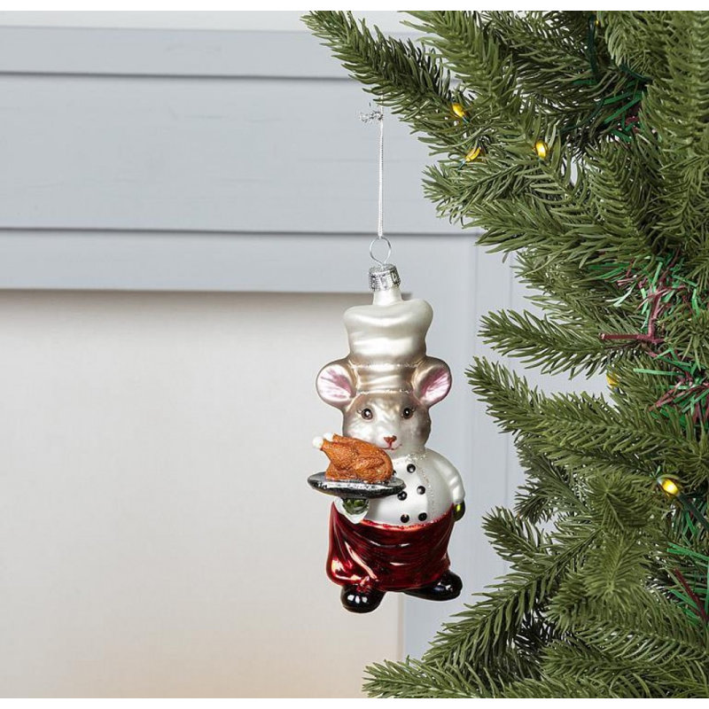 Chef Mouse Withturkey Ornament