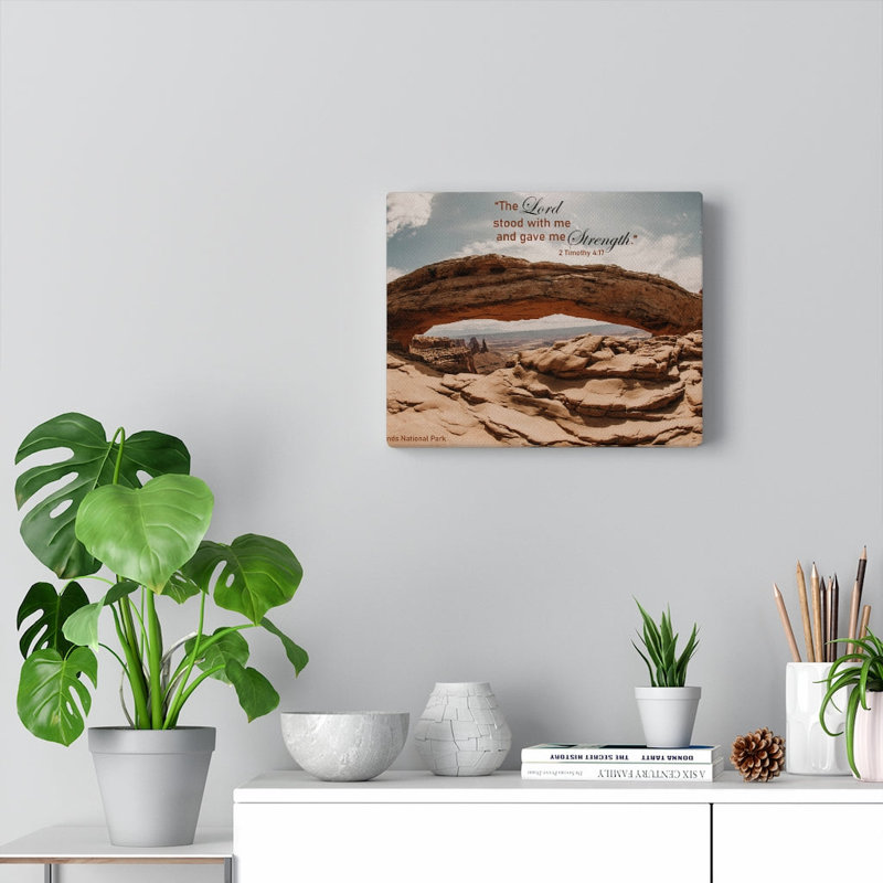 Stood With Me 2 Timothy 4:17 - Wrapped Canvas Print, 28cm H x 36cm W