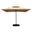 Parasol carré en porte-à-faux 10 'x 10' avec mât central beige (base non incluse)