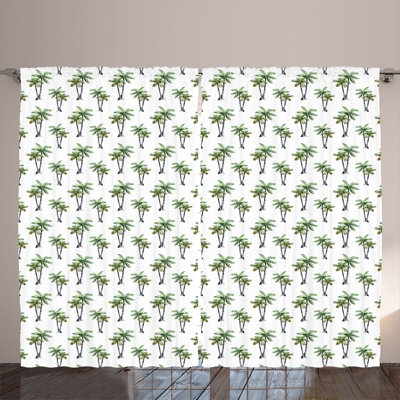 Polyester Semi Sheer Curtain/Drape Pair