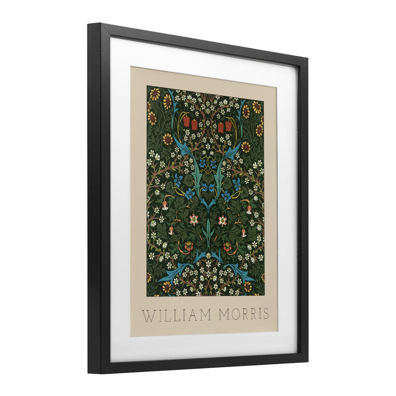 "Ornate Botanicals" William Morris, reproduction encadrée sous verre, design par Lil 'Rue, H 16 po x l 13 po