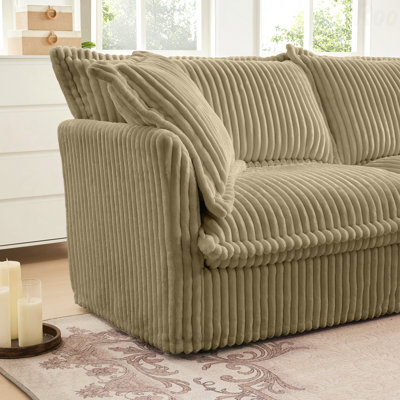 Fabric Upholstered Ottoman - For Living Room & Bedroom