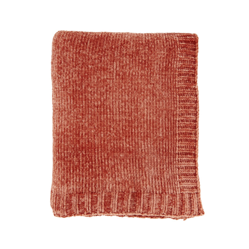 Warmth of Knit Throw, Orange