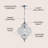Wabasso 1 - Light Chrome/Clear Pendant
