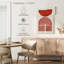 Forme Mid-Century perse rouge I