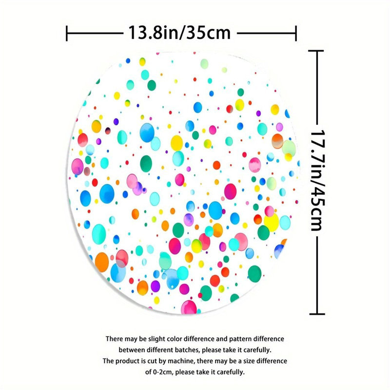 Ensemble de 3 tapis de douche à pois multicolores pour enfants