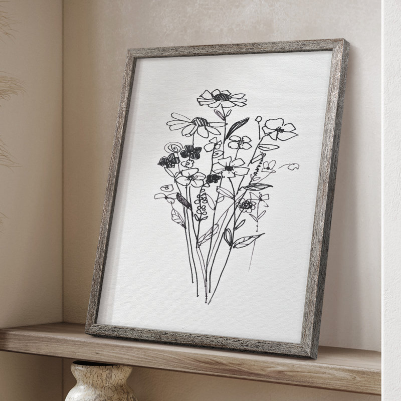 Farmhouse Plants II, reproduction encadrée - bois massif 45149, H 21 po x l 17 po