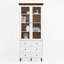 Bibliothèque autoportante à 5 niveaux, ensemble de 2 bibliothèques, armoire de rangement Farmhouse deux tons avec tablettes réglables, armoire de cuisine moderne 72H pour salon, bureau personnel, blanc