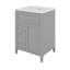 Meuble-lavabo 24 po avec lavabo, tiroirs et armoire avec tablettes réglables-454008867