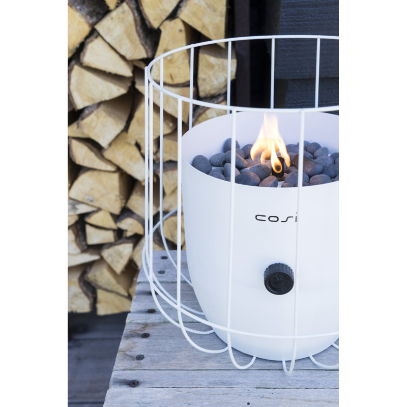 Himanshu 26cm W Natural Gas / Propane Fire Ring, White