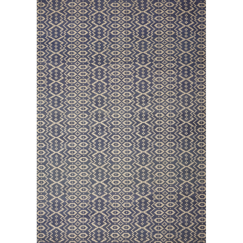 Geometric Area Rug in Gray/Blue
