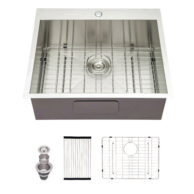 Évier de cuisine 25 po x 22 po x 12 po en acier inoxydable