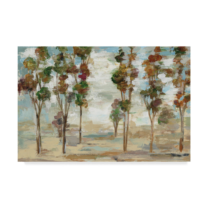 « serene forest », reproduction de peinture à l’acrylique sur toile tendue, H 22 po x l 32 po x P 2 po