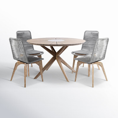 Ashok 48'' Round 4 - Person Outdoor Dining Set