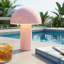 Argent Celia 10" Mushroom Portable LED Table Lamp, 3-Way Dimming and Rechargeable-1885704257