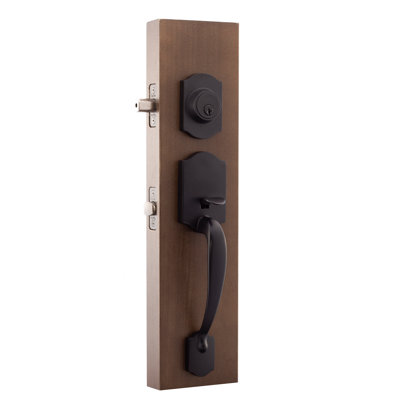 Heritage Handle With Knob And Deadbolt Universal/Reversible Entry Set