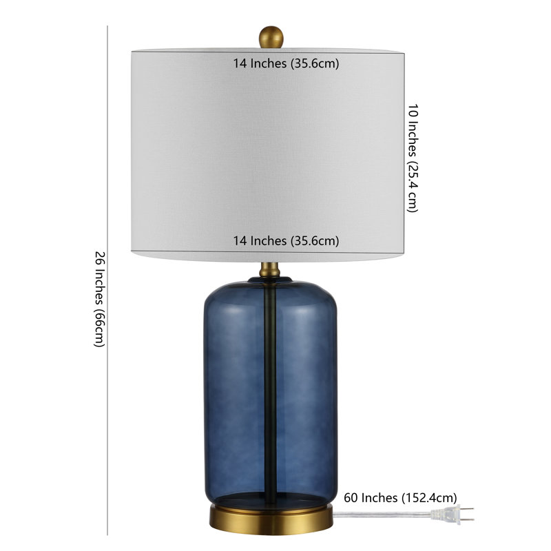 Glass Table Lamp, Blue
