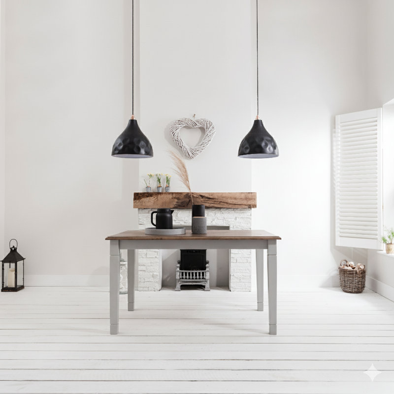 Pine Solid Wood Dining Table, 78cm H x 140cm W x 85cm D
