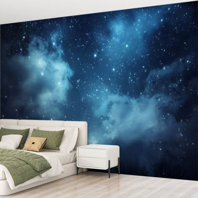 Peel and Stick Wallpaper Wall Mural Night sky stars Wall Art Self Adhesive and Removable