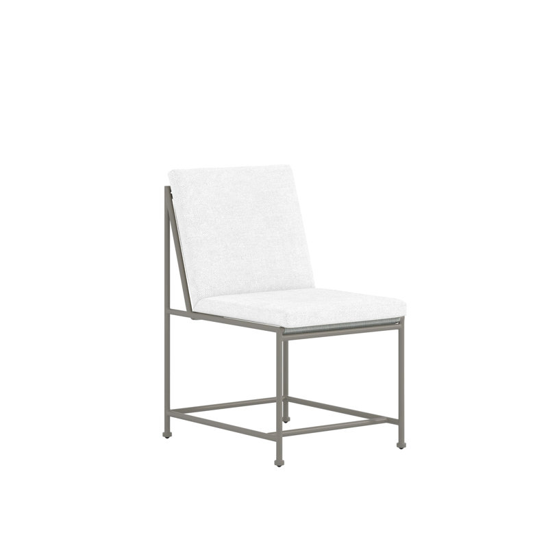 Chaise d'appoint Glendale, Tanné, Blanc