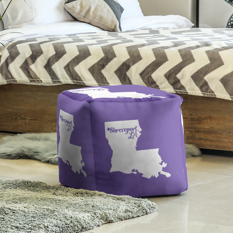 Repose-pieds à cubes louisiana shreveport, H 18 po x l 18 po x P 18 po, Mauve
