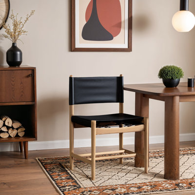 Chaise rembourrée en cuir Rawlins