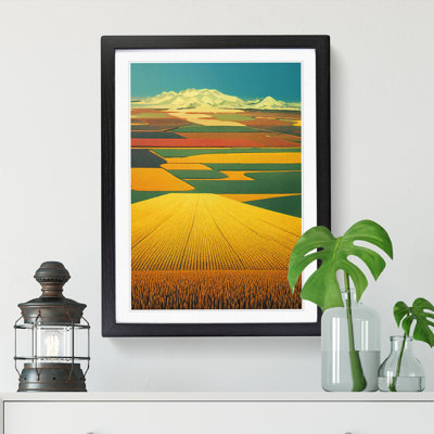 Wheat Field Landscape Art - Single Picture Frame Print
