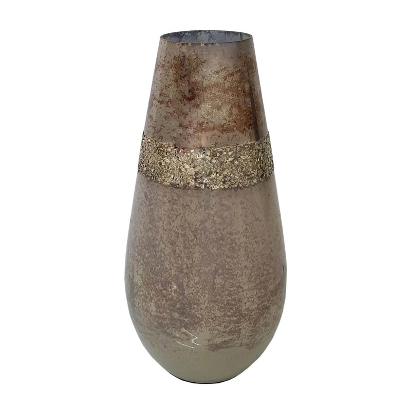 Glass Table Vase, 12" H x 6" W x 6" D