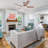 52" Modern Crystal Ceiling Fan With Led Light Kit & Remote Control, 6 Speeds, 3 Colors Changing, Reversible, Timer
