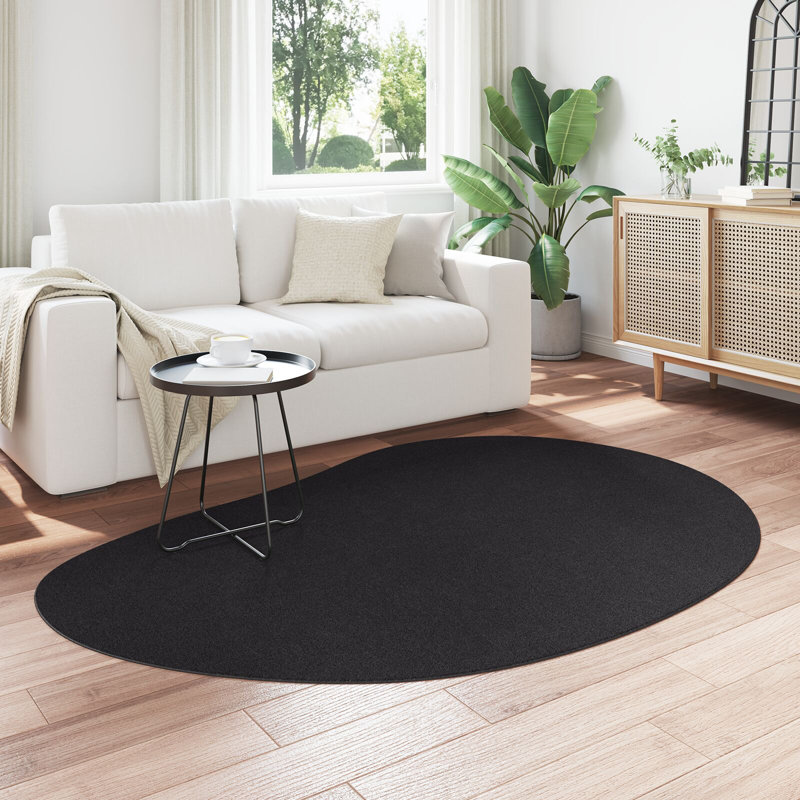 Area Rug Black Non-Slip, Wool, Novelty 140 x 200 cm