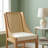 Farmhouse Rustic Side Chair - Durable Solid Wood Dining Chair With Linen Upholstered Seat & Decorative Armrests-661629257