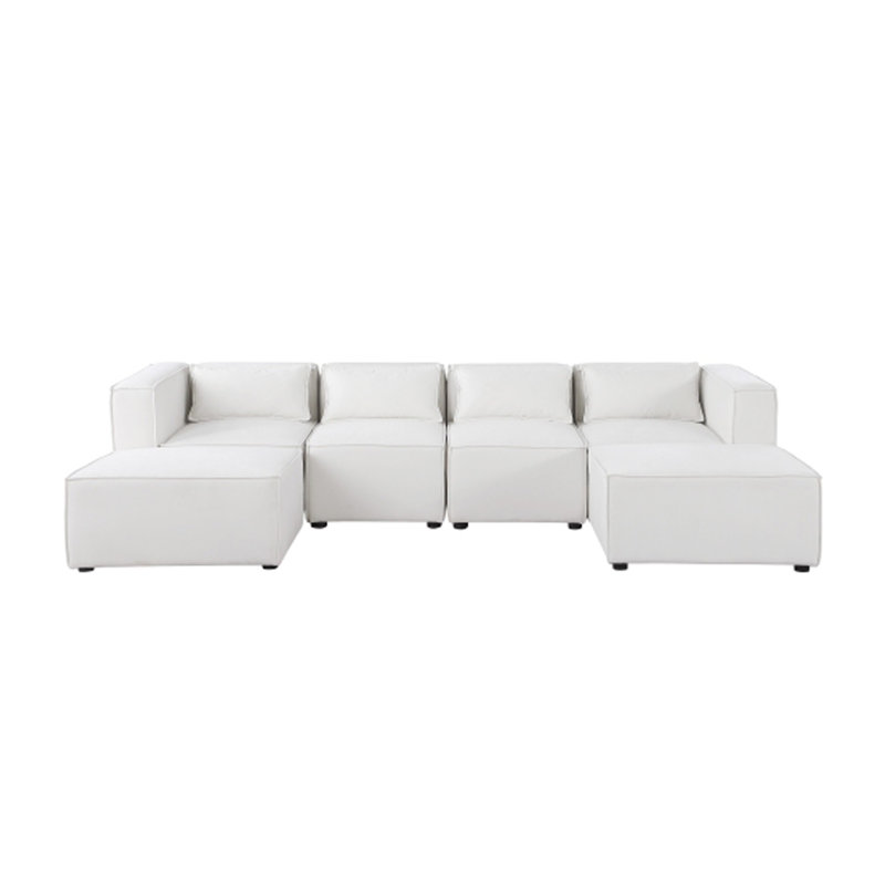modular sofa  BEIGE  chenille fabric,  simple and grand, the seat and back is very soft. this is also a